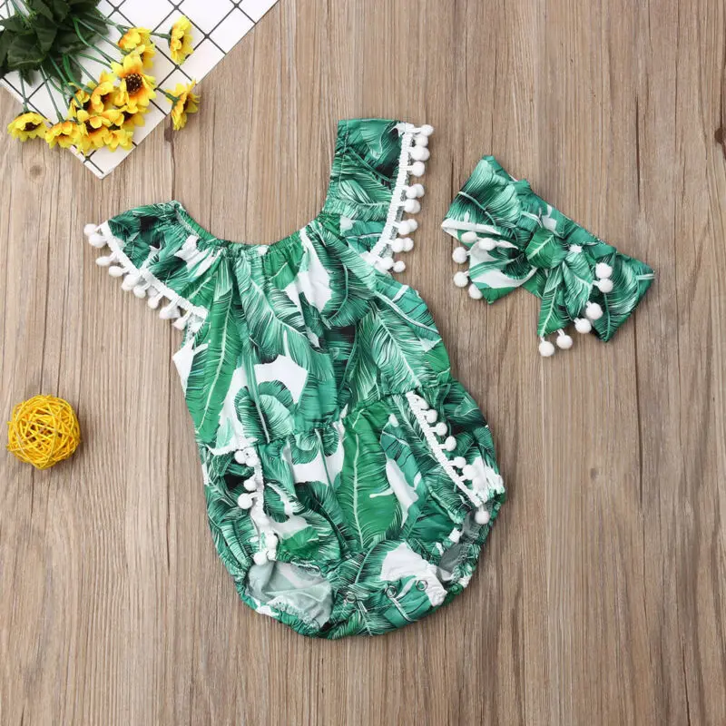

Fashion 2019 Newborn Toddler Infant Baby Girls Print Ruffles Romper Jumpsuit Clothes Outfits
