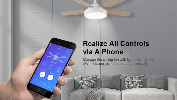 Sonoff IFan03 потолочный вентилятор управления Лер WiFi умный потолочный вентилятор с светильник APP пульт дистанционного управления Вкл/Выкл вентилятор управления