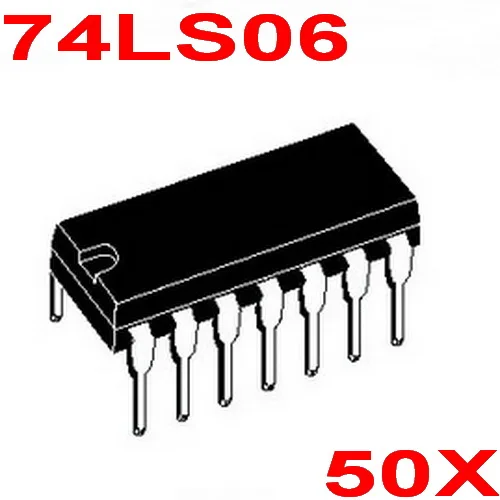 

( 50 pcs/lot ) 74LS06 Logic IC, DIP Package,TTL