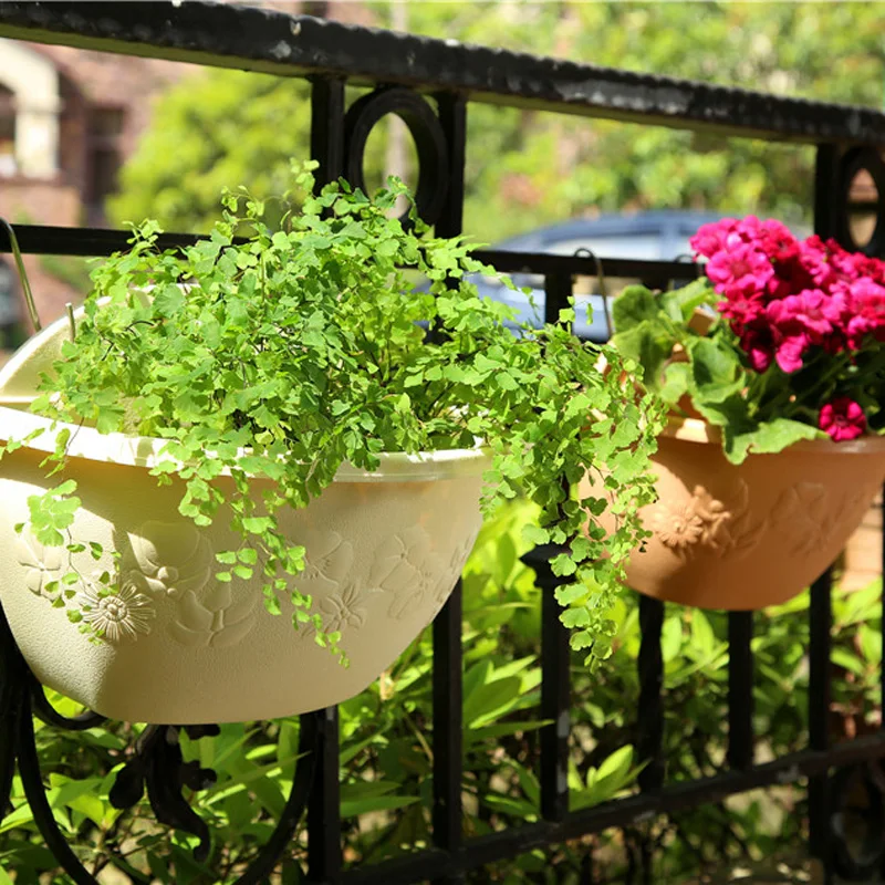 Flower Wall Mounted Hanging Planter Pots Plastic Green Plant Air Flowerpot Grow Bag Decorative Growing Pot Holder Basket Garden | Дом и сад