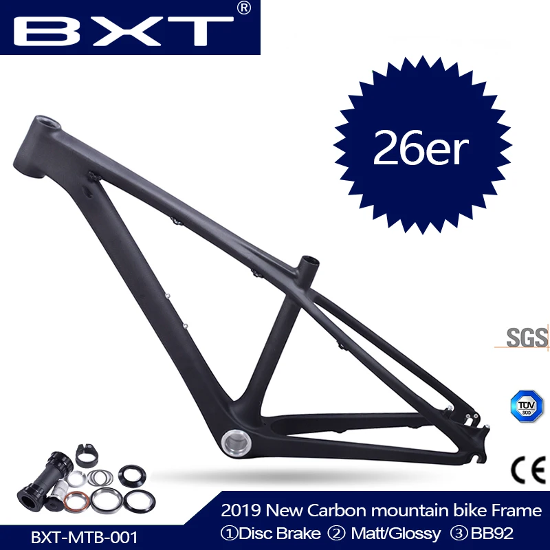 Новинка BXT китайские карбоновые рамы 14 дюймов 26 карбоновый набор рамок для горных велосипедов супер светильник детский карбоновый mtb рама 26er велосипедная Рама