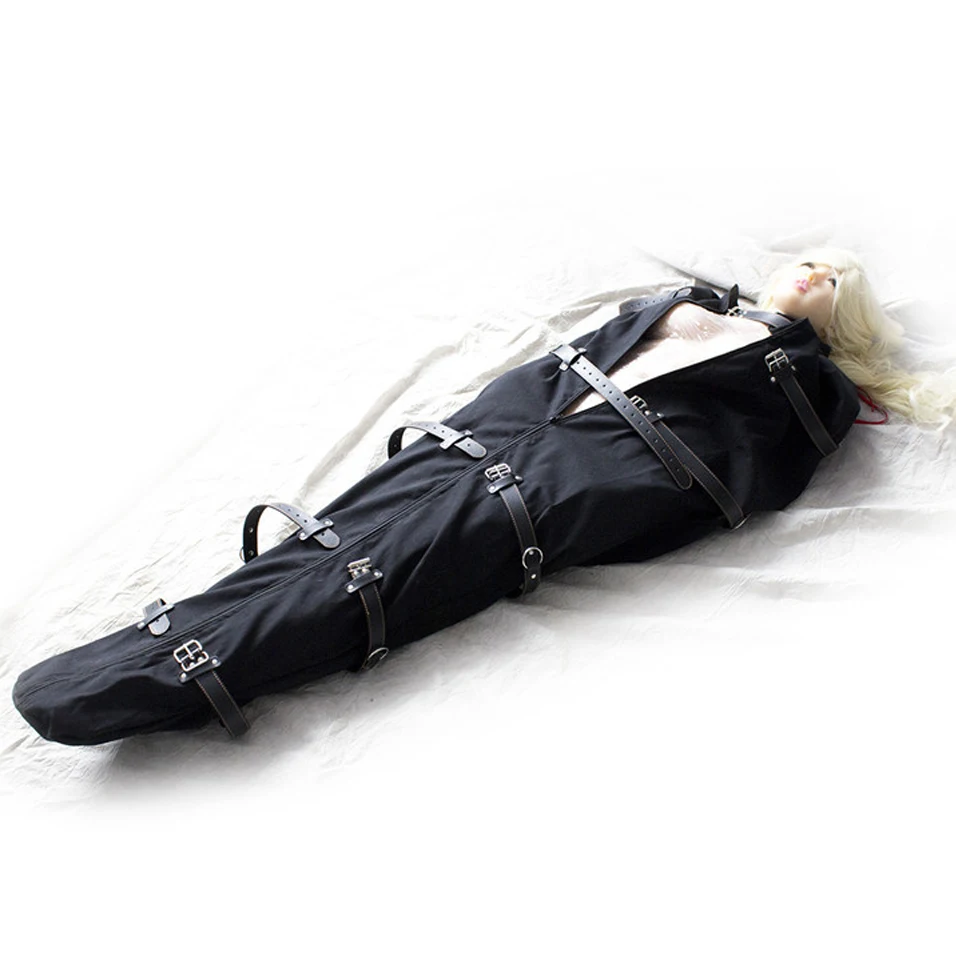 CamaTech из искусственной кожи всего тела мешок фетиш бдсм бандаж смирительная