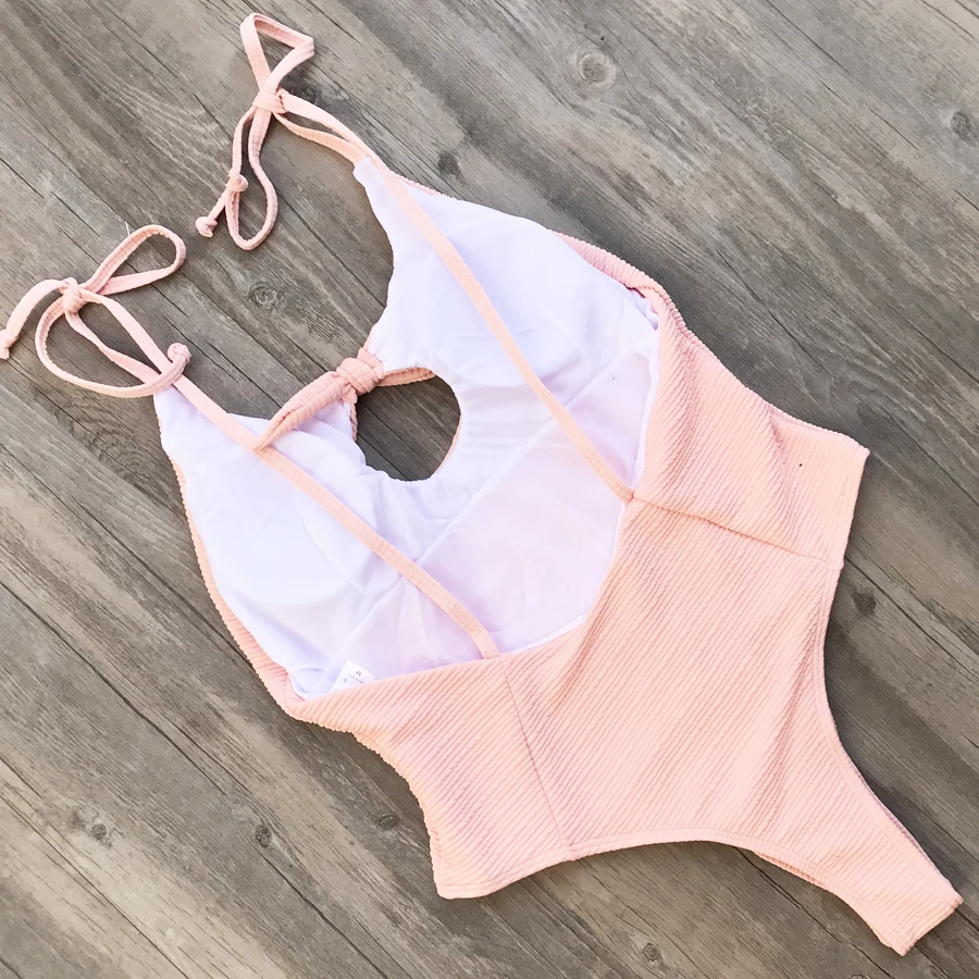 

ZMTREE Sale Pink Swimwear Hollow Out Women Swimwear Girl Biquini Beachwear Summer Tight Up Monokini
