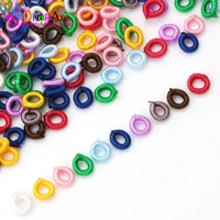 olingart 6mm 50pcslot colorful clasps nylon ring for round 3mm leather ropecord diy tassel bracelet necklace jewelry making