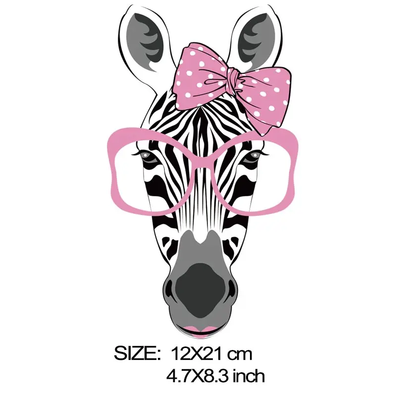 Милый утюжок зебры на переноске для одежды Diy уровень моющийся женская футболка