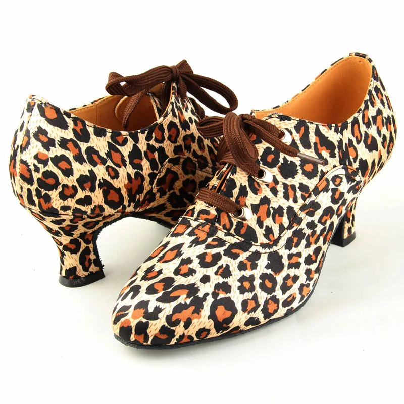 leopard 6cm heel DILEECHI/Брендовая обувь для латинских танцев; женская обувь для взрослых; Обувь для бальных танцев - Цвет: leopard 6cm heel