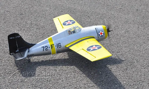 PNP yellow Полет в небе хобби 1200 мм размах крыльев F4F rc пропеллер самолет - Цвет: PNP yellow