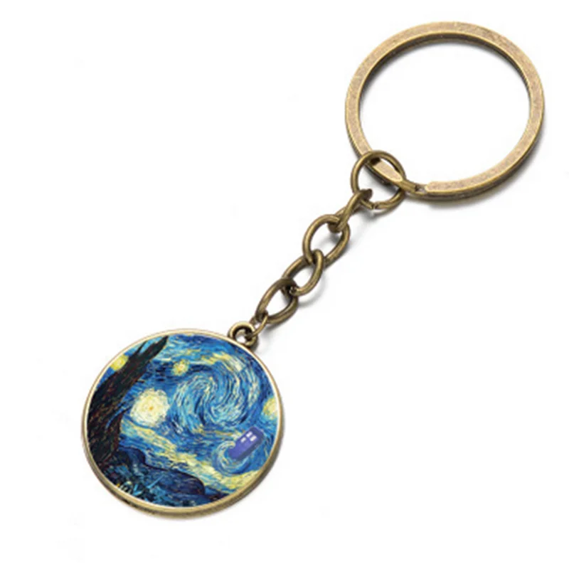 Новинка подвеска с драгоценным камнем в стиле Ван Гога стеклянные украшения для