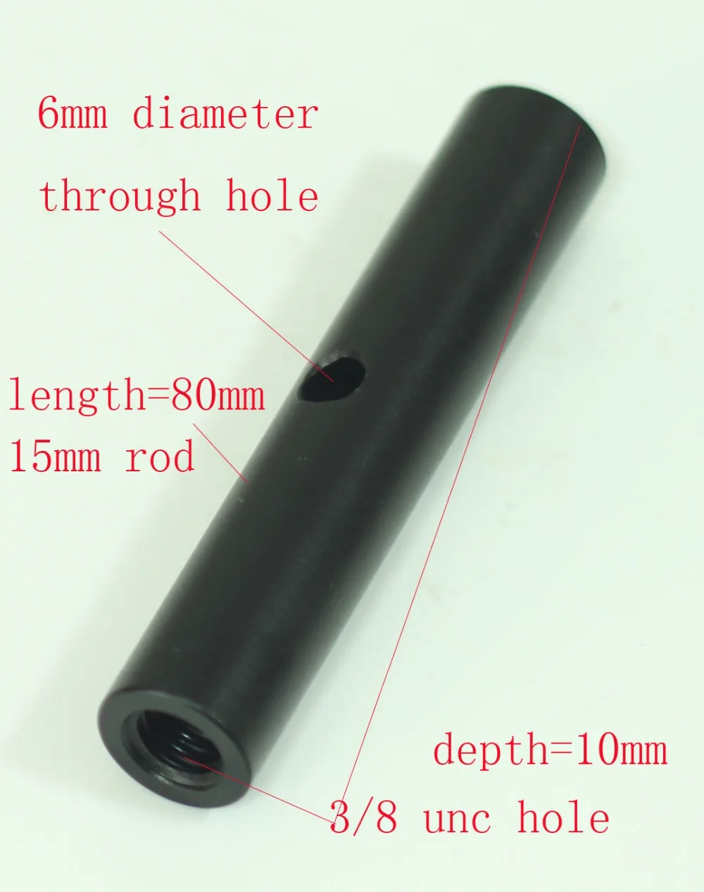 

Diameter 15mm 3.15" length micro rod with 3/8-16" double female for clamp mount