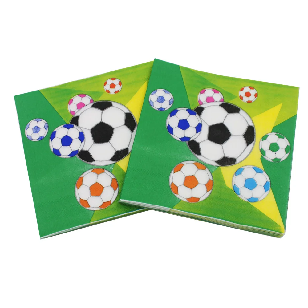 20pcs Disposable Paper Napkin Tissue Birthday Party Decoration Pirate Butterfly Football Baby Shower | Tableware