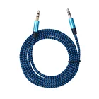 Elistooop нейлоновый Aux-кабель 3,5 мм до 3,5 мм штекер-штекер автомобильный аудиокабель Золотой Штекер кабель шнур