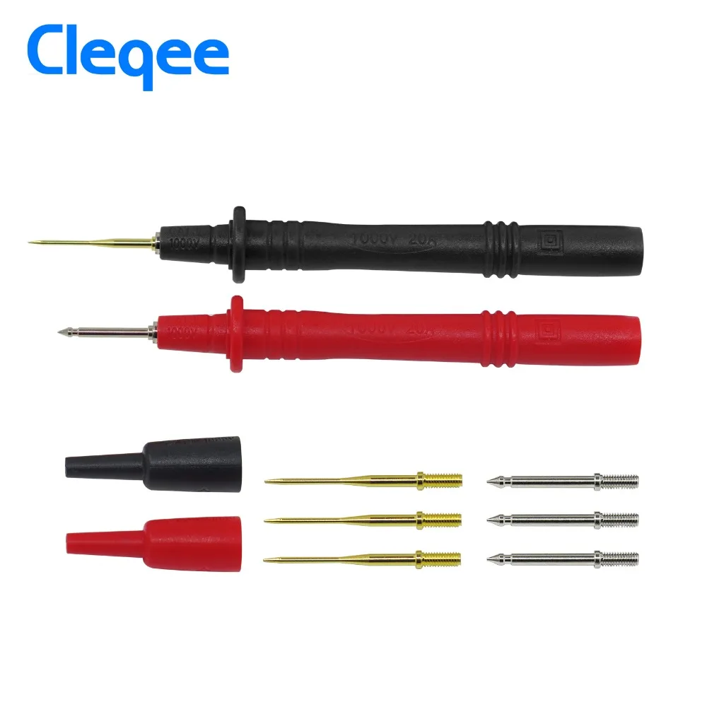 

HOT Cleqee P8001 2pcs Multimeter Probe Replaceable gilded needles Test Probes For Multimeter Multimeter table pen
