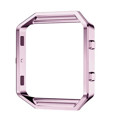 pink Сменный Чехол-держатель из нержавеющей стали, рамка для Fitbit Blaze, трекер активности, аксессуары для умных часов - Цвет: pink