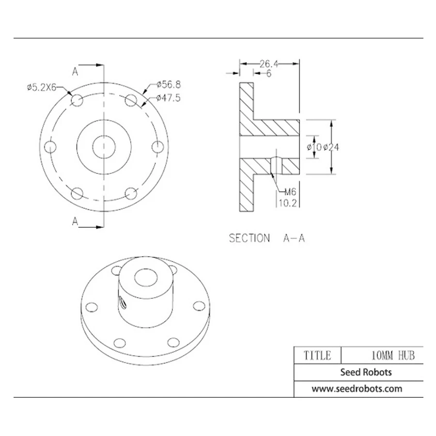 UniHobby UH18009 10 мм муфта вала двигателя Mecanum ступица колеса Omni ступицы колеса|motor