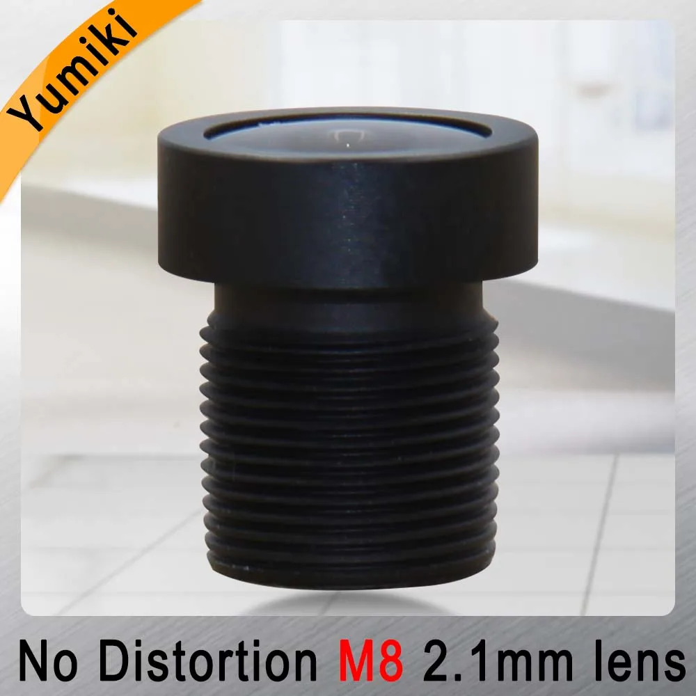 

Объектив Yumiki 2,1 мм M8, 1/3 дюйма, 5MP, ИК F1/2,2, без искажений, для камеры видеонаблюдения, широкоугольный, 151 градусов