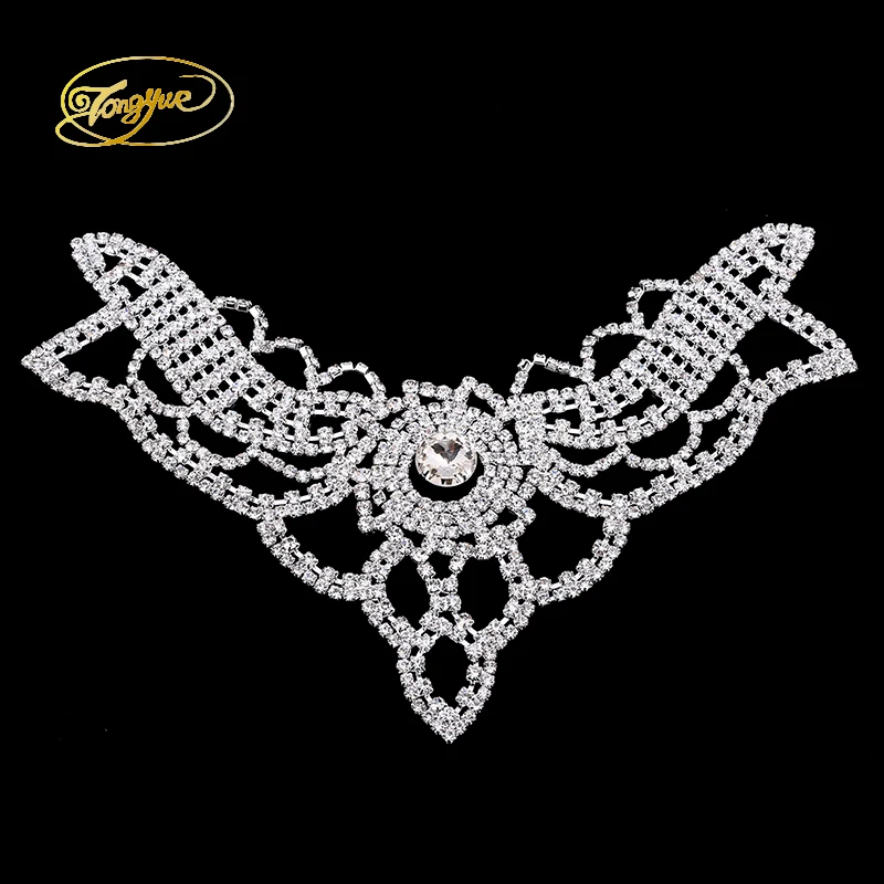 

21*9.3cm Four Kinds Of Colour Bright Rhinestone Basic Clothing DIY Sewing Applique Wedding Dress Decoration Rhinestone Crafts
