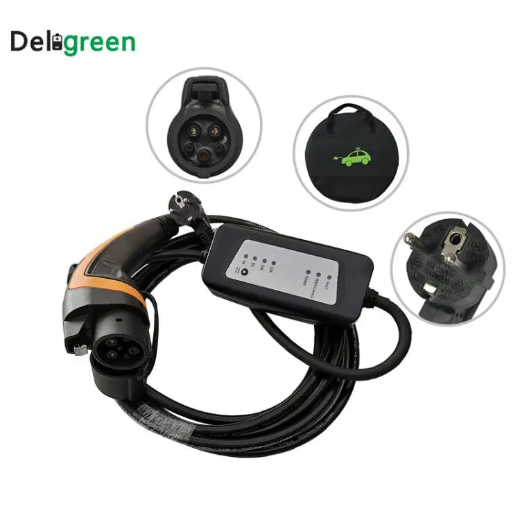 Deligreen быстрый тип 1 EVSE Зарядное устройство переменного тока электромобиль 16А тип 1 штепсельная вилка 3.6KW домашний EV зарядное устройство s