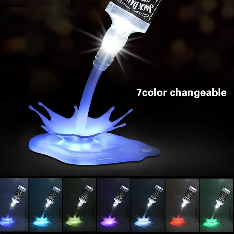 Креативная 3D USB бутылка для вина светодиодные лампы заливка свет банкета