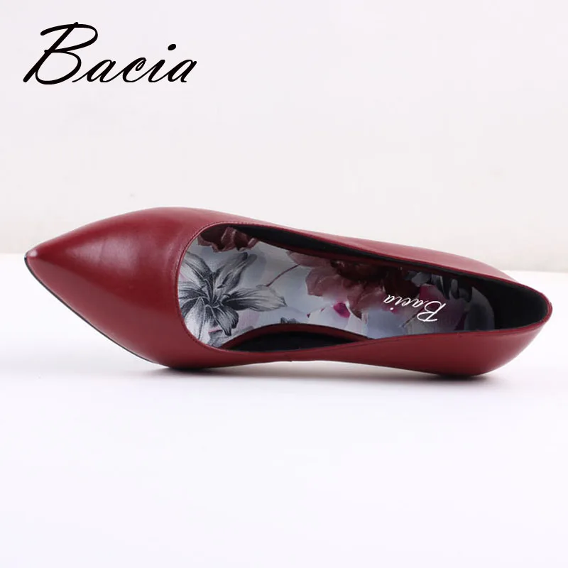 Bacia/красные туфли лодочки из овечьей кожи на высоком тонком каблуке 9 4 см женские