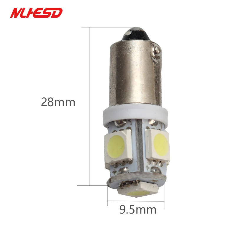 

10pcs 6.3V T4W BA9S 5SMD 5050 LED 6V DC non polar Pinball Machine Light Bulb Lamp Non ghosting anti flickering Bulbs White blue