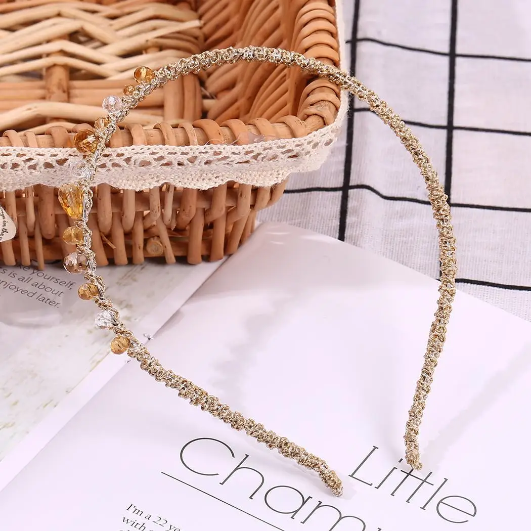 Женский Цветной обруч для волос со стразами необычный петля зажим аксессуар