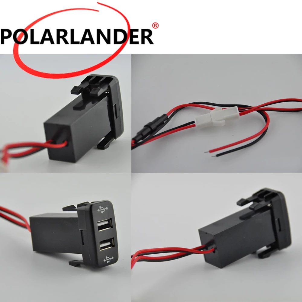 Горячий двойной USB телефон зарядное устройство розетка приборная панель телефон зарядное устройство интерфейс разъем автомобильное зарядное устройство использовать для NISSAN 12 В 2.1A