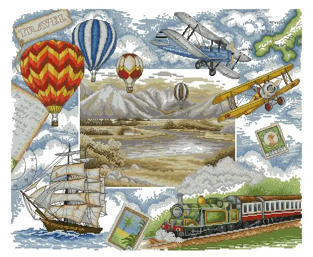 Золотая коллекция набор счетных крестиков по всему миру дорожный воздушный шар