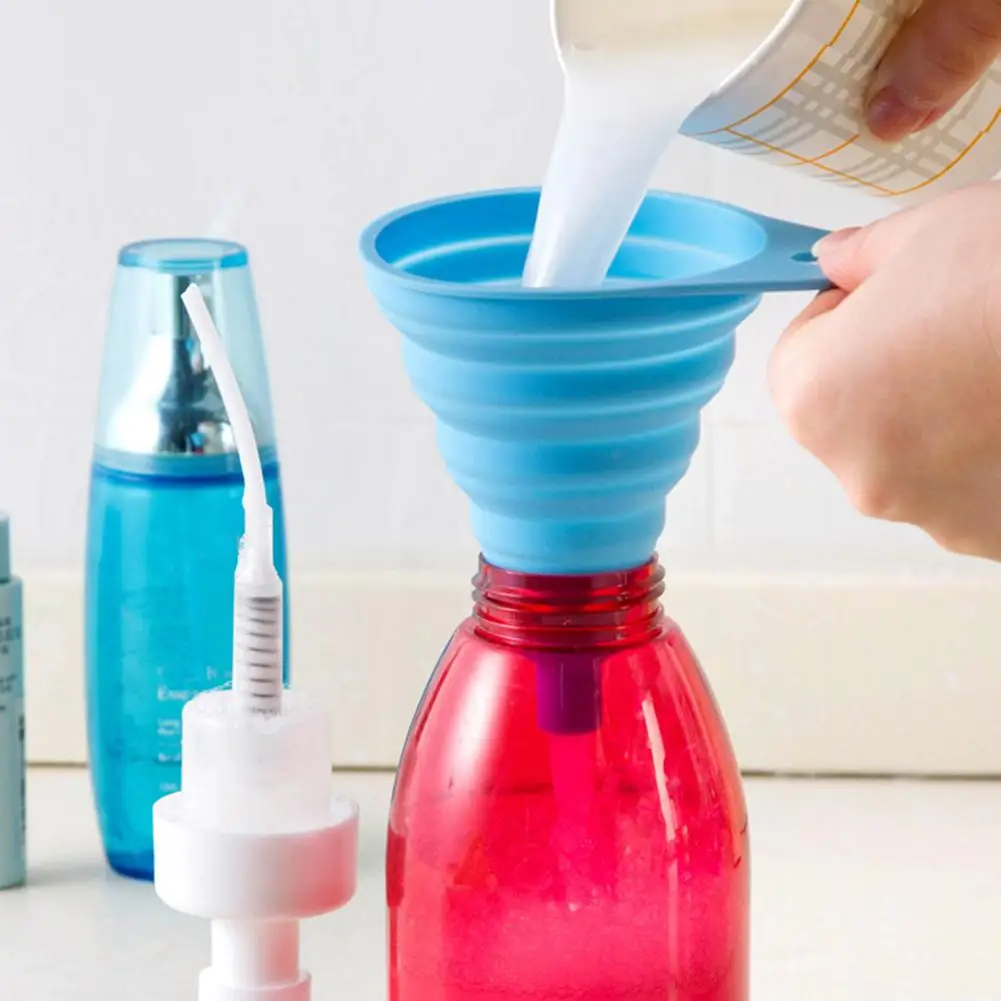 Силиконовая практичная Портативная Складная воронка кухонный инструмент