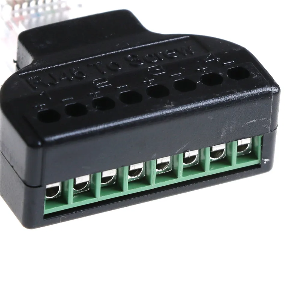 1 шт. RJ45 к винтовой терминальный адаптер Ethernet Мужской до 8 контактный терминал AV