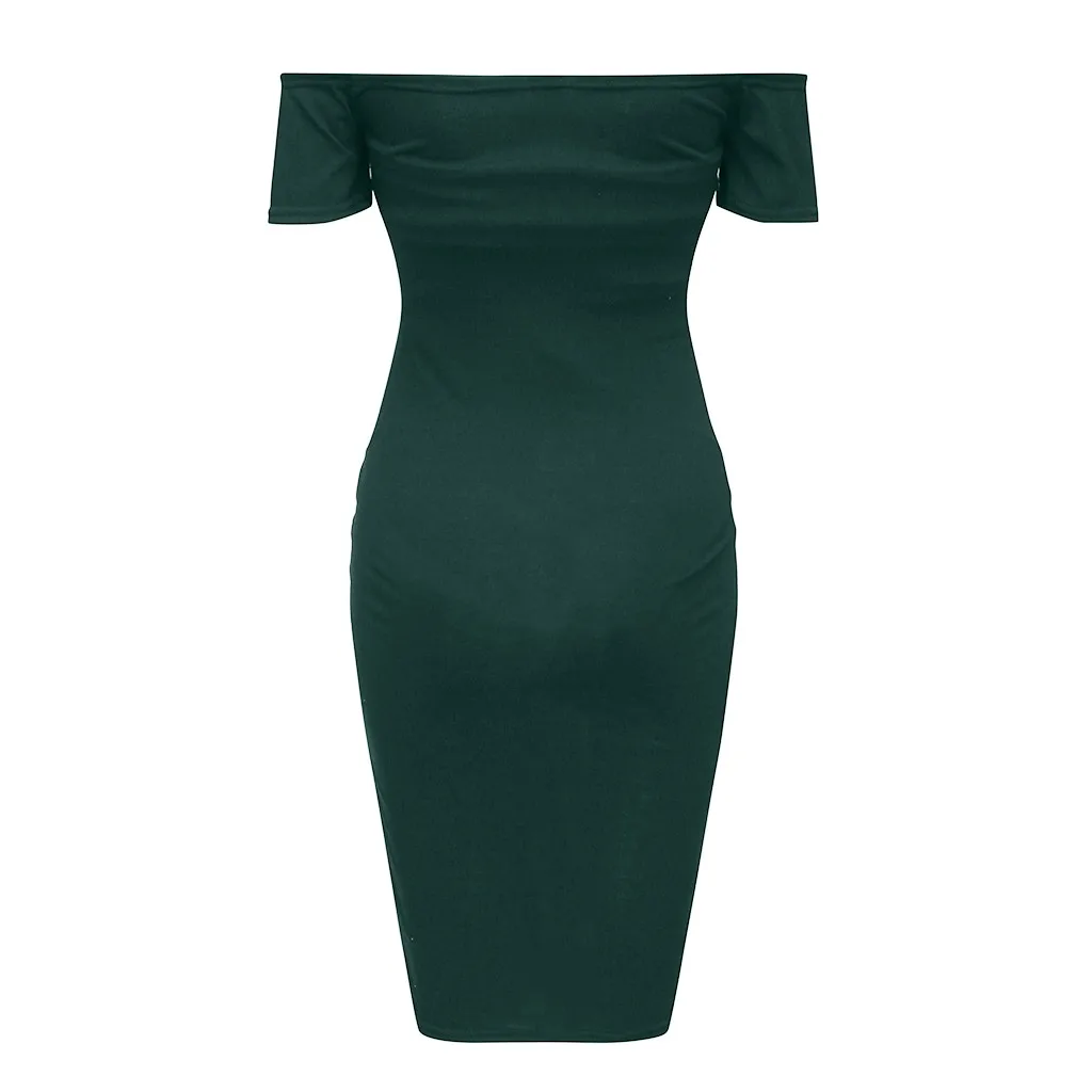 Женское платье для беременных LONSANT однотонное облегающее на молнии с открытыми