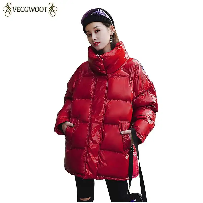 Новинка 2020 Модные металлические однотонные черные красные яркие куртки пальто