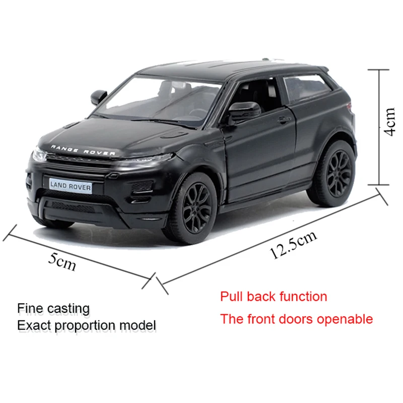 RMZ CITY 1:36 Evoque SUV крутой черный литой автомобиль из сплава модель игрушки с откидной
