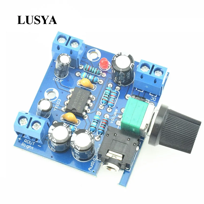 Lusya TDA2822 Одиночная мощность 5 В 12 в двухканальный мини усилитель мощности с