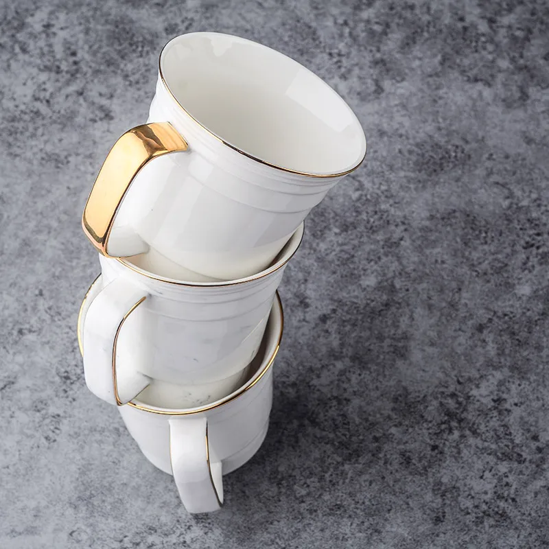 Кружка для кофе с ручкой из костяного фарфора 400 мл|lovers cup|coffee mugcup ceramic |