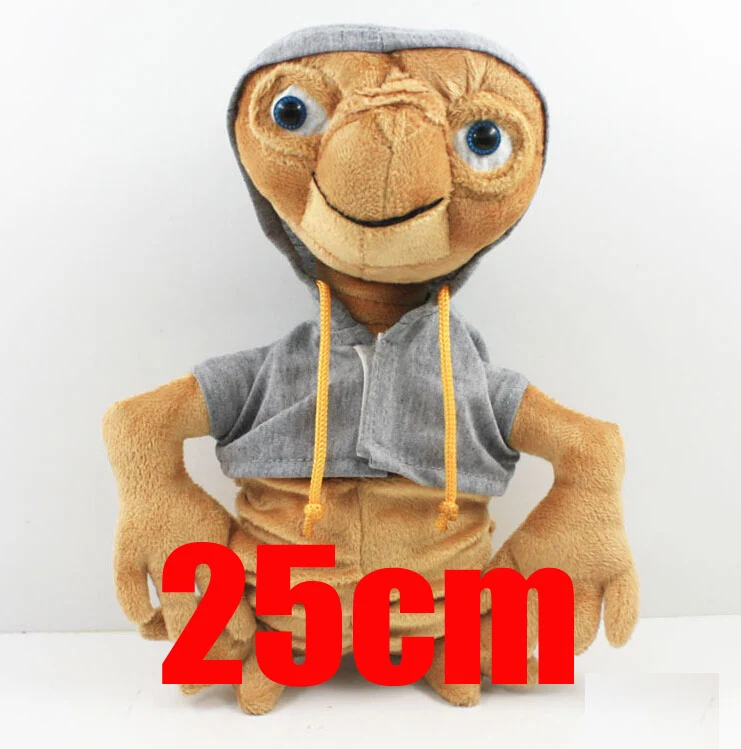 Gray 25cm OHMETOY ET Doll Экстра наземная плюшевая игрушка инопланетянин Аниме Кукла Brinquedos красный серый с капюшоном 25-30 см детский подарок на день рождения - Цвет: Gray 25cm