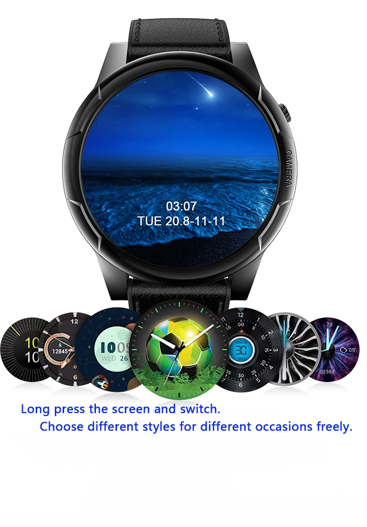 4G Smartwatch телефон 1,6 дюймов Android 7,1 MTK6739 3 ГБ ОЗУ 32 Гб ПЗУ gps Smartwatch BT4.1 беспроводные устройства pk Z28 A4 x7 z29 KW88