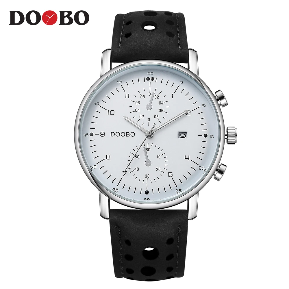 DOOBO Brand Slim Leather Mens Watches Luxury Casual Sports Movt Quartz Watch Men Clock Male Wristwatch Quartz-watch Dropshipping | Наручные