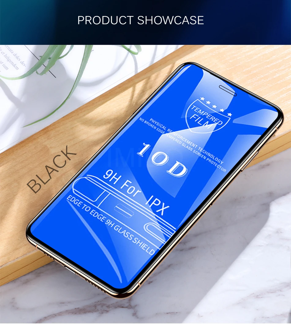 10D Защитное стекло для IPhone7 6 6s 8 Plus экран защитный для IPhone X XS Max XR закаленное стекло