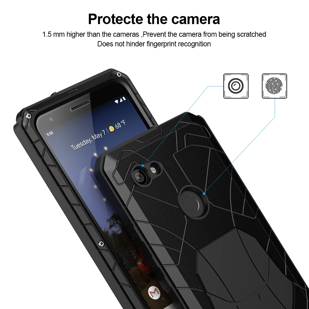 Для Google Pixel 3A 3A XL чехол жесткий алюминиевый металлический Закаленное стекло Защитная крышка для Google Pixel 4 4XL защитный чехол