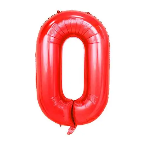 10 шт./компл. 40 дюймов фольги Воздушные шары розовое золото номер цепи ссылка для взрослых Декор ко дню рождения шарики Свадебные украшения вечерние фоны - Цвет: Красный