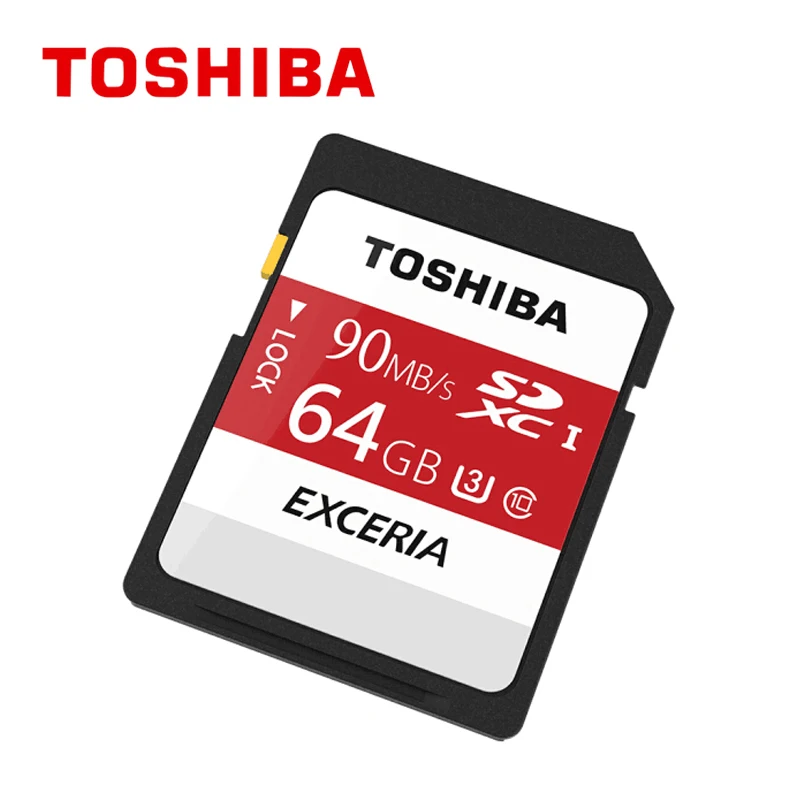 TOSHIBA SD Card 64 ГБ SDXC U3 Class 10 карт памяти для 1080 P full-HD 3D 4 К видео DSLR Камера HD видеокамера |