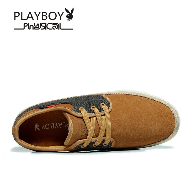 

PLAYBOY Men Casual Shoes Spring Autumn Men's Loafers Driving Rubber Shoes Leisure Suede Leather Shoes Man Footwear Bullock