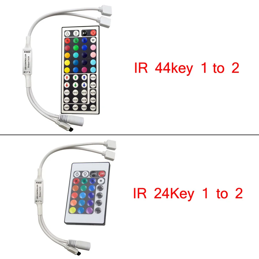 DC12V 24Key 44Key RGB контроллер ИК-пульт дистанционного управления с мини-приемником для 2835/5050 RGB светодиодные ленты светильник светодиодный контроллер ленты