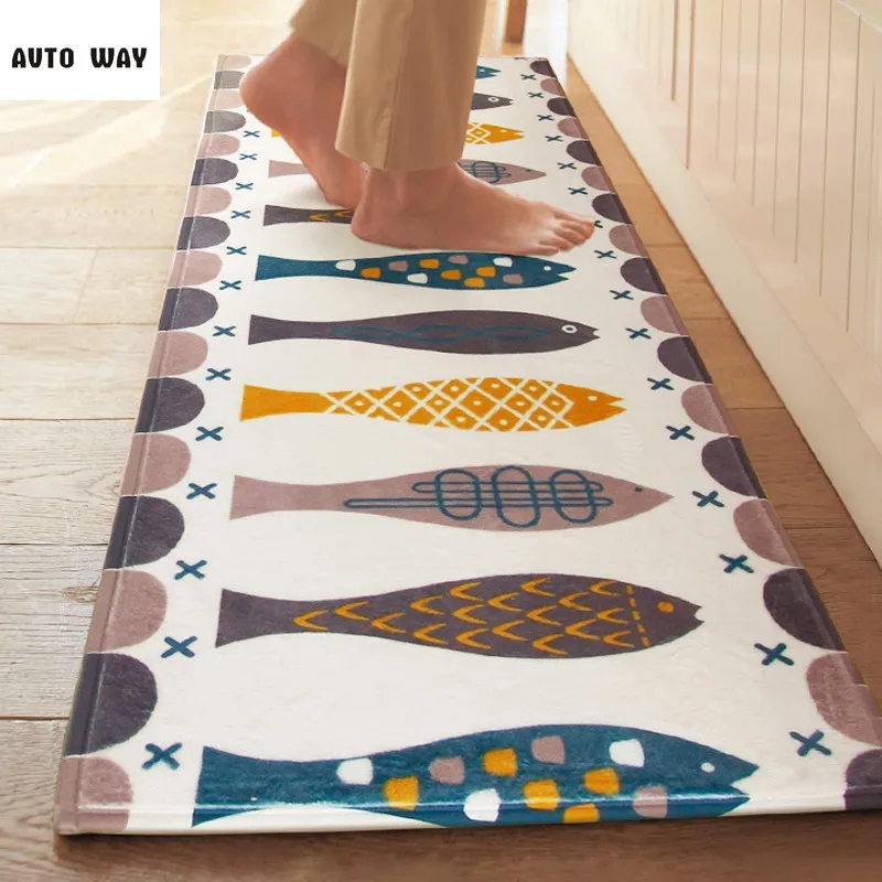 Новинка для спальни ванной комнаты длинная полоска нескользящий ковер коврик