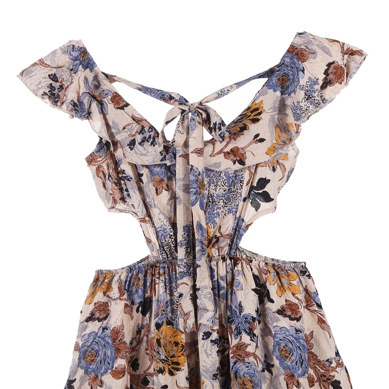 Женское Короткое мини-платье с открытыми плечами v-образным вырезом оборками и