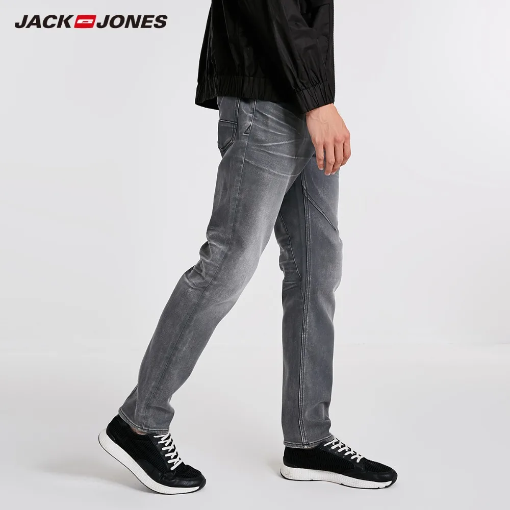 JackJones мужские эластичные хлопковые выцветающие повседневные джинсы байкерские