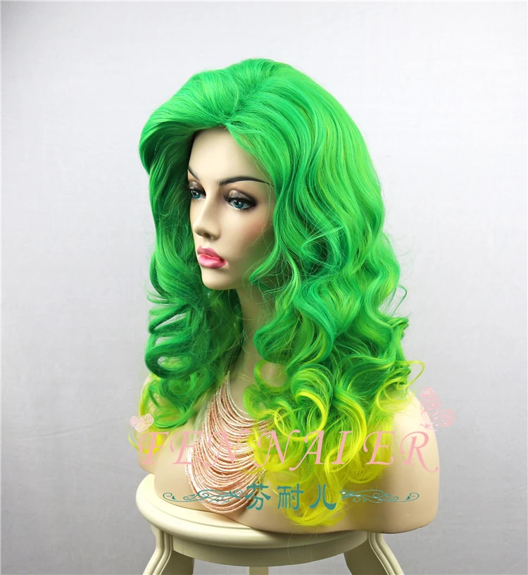 

Women Girls Green Yellow Synthetic Lolita Facial Hair Halloween Cosplay Sweet Hairwear Mixed Color