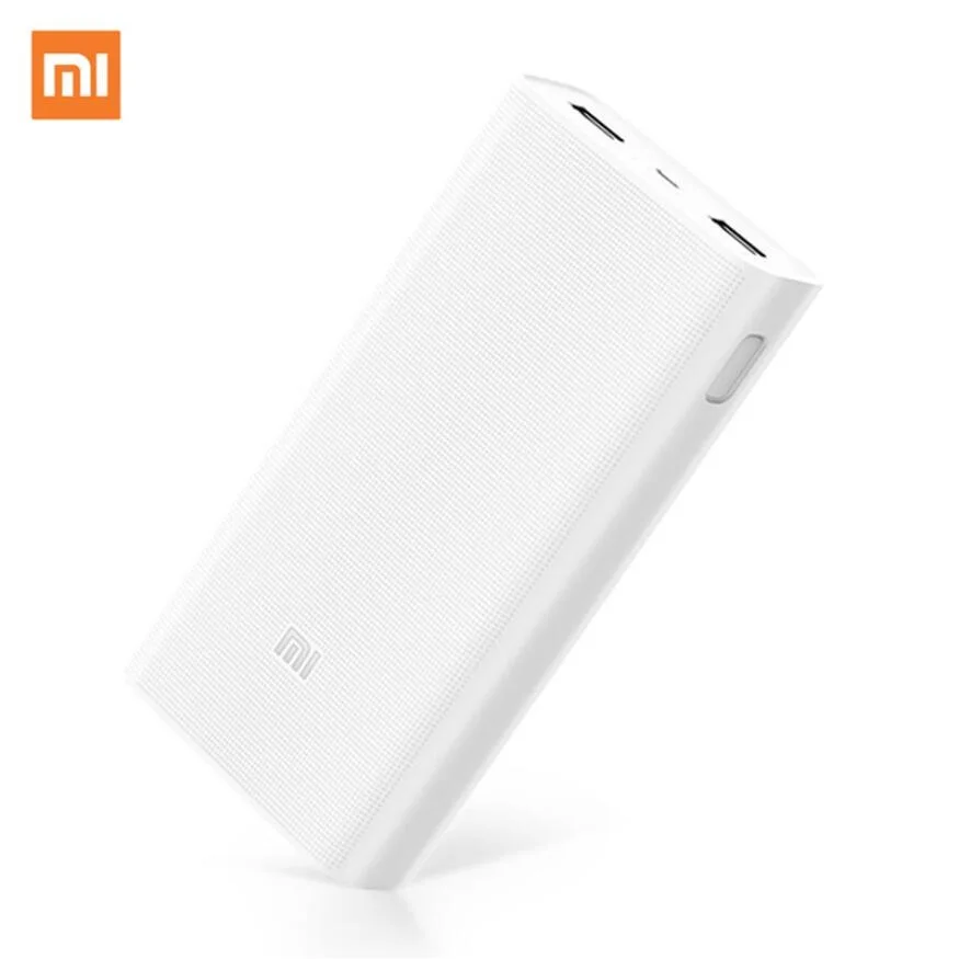 20000 мАч оригинальный Xiao mi power Bank 2C портативное зарядное устройство QC3.0 Dual USB