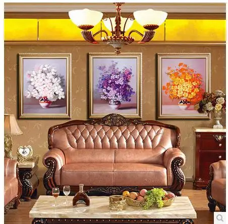 Натуральная картина вышитая лентами Вышивка крестом Набор для 3D вышивки