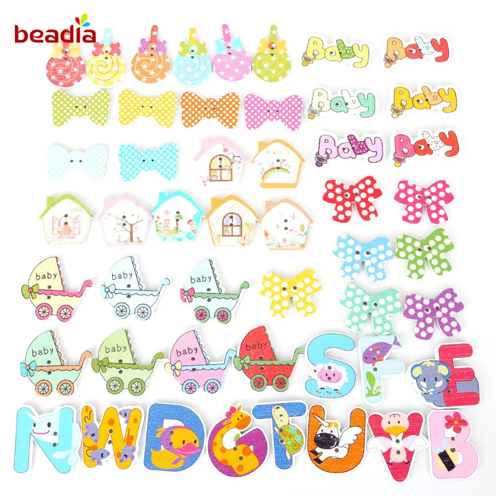 70 шт. бусины для деревянных пуговиц сделай сам | Украшения и аксессуары